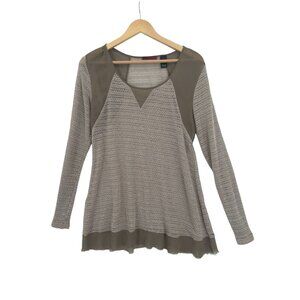 BKE Red Shirt Top Blouse Womens‎ Size M Semisheer Gauzy Lightweight Casual